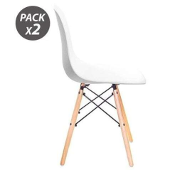 Lot de 2 chaises design Muvip D100 - Blanc
