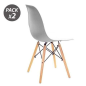 Lot de 2 chaises design Muvip D100 - Blanc