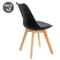Muvip Design D200 Pack de 2 Chaises Multifonctions - Assise Rembourrée - Pieds en Bois - Usage Intérieur - Idéale pour Salle d'A