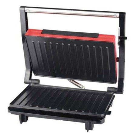 Muvip Sandwich Maker Plaque De Grill En Acier Inoxydable 750W - Plaque Supérieure Inclinable - Pression Uniforme - Poignée Cold