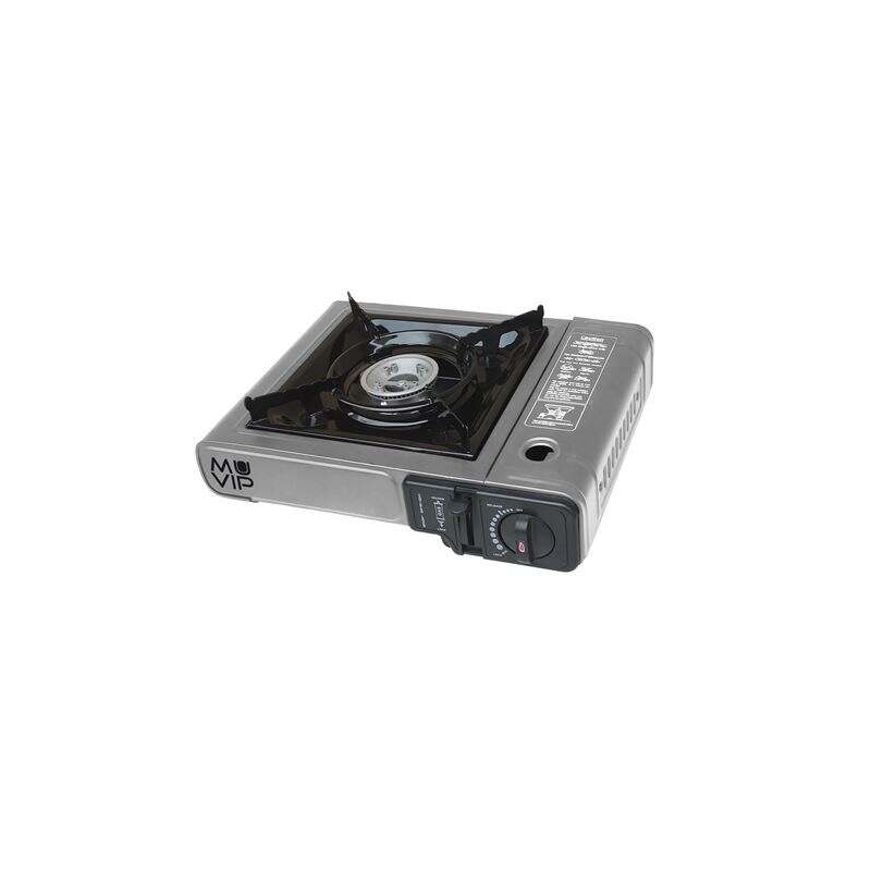Cuisinière à gaz portable Muvip 1 brûleur - Allumage automatique - Brûleur en aluminium - Valve à double étanchéité - Valise de
