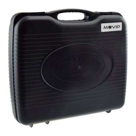 Cuisinière à gaz portable Muvip 1 brûleur avec adaptateur pour bouteille externe - Allumage automatique - Brûleur en aluminium -