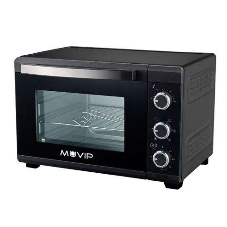 Four Muvip 1600W 25L - Régulateur de température 100º-230º - Extérieur en acier revêtu - Sélecteur de temps - Porte en verre tre