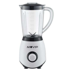 Muvip Glass Blender 1300W 1,5L - 2 Vitesses - Lames en Acier Inoxydable - Fonction Broyeur à Glace - Verrouillage de Sécurité