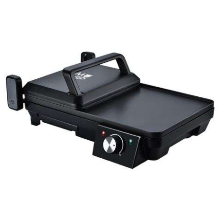 Muvip Sandwich Maker + Plaque Grill 2000W - Ouverture jusqu'à 180º - Grill + Plaques Lisses - Sélecteur de Température - Plaque