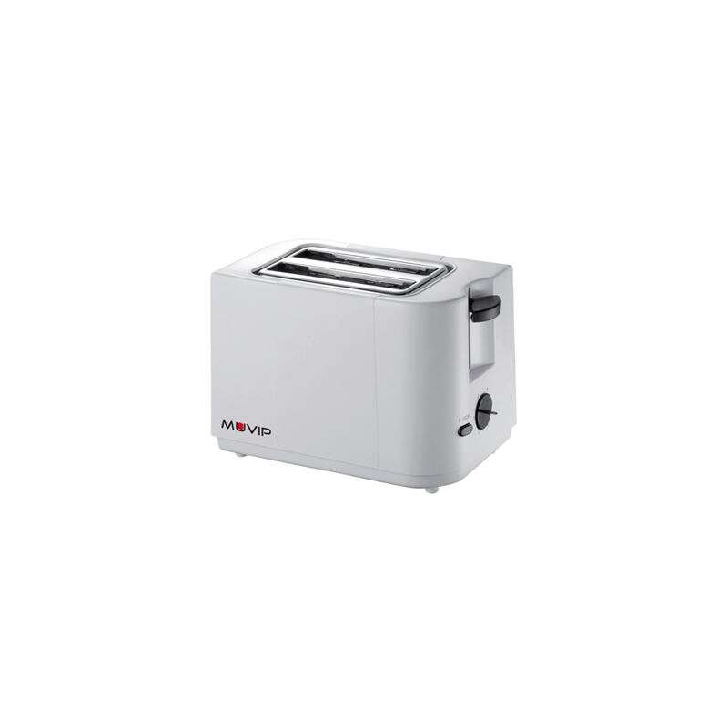 Grille Pain Muvip 700W - Capacité 2 Tranches - 6 Niveaux de Brunissage - Arrêt Automatique et Manuel