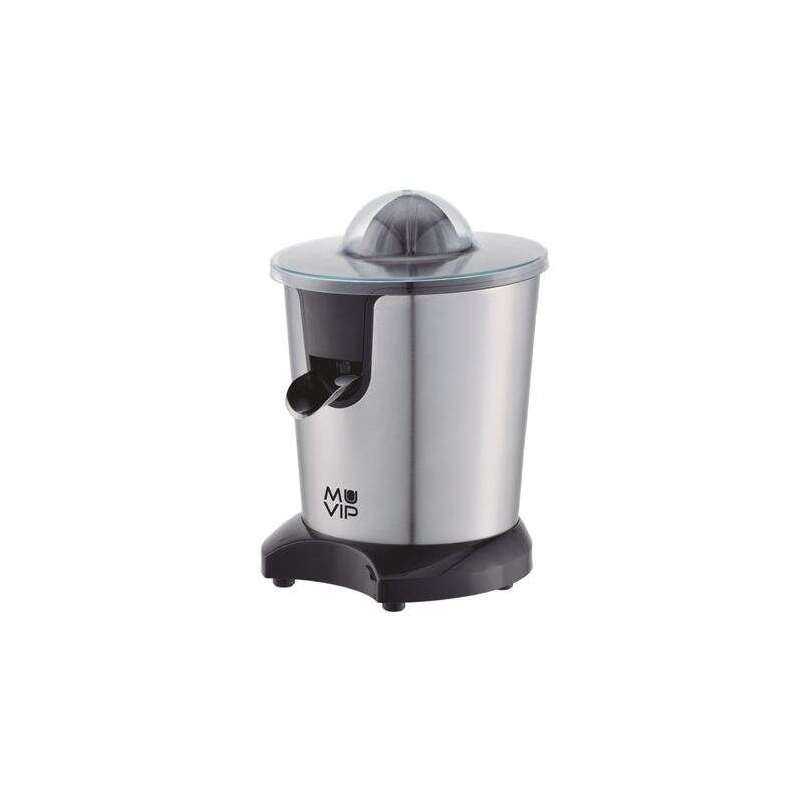 Muvip Extracteur de Jus Electrique Inox 600W - Corps et Filtre Inox - Système Anti-Goutte - 2 Tailles de Cônes