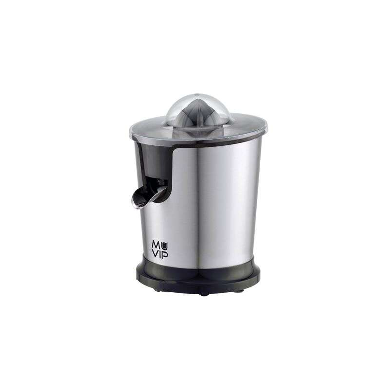 Muvip Extracteur de Jus Electrique Inox 300W - Corps et Filtre Inox - Système Anti-Goutte - 2 Tailles de Cônes