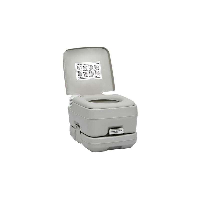 Toilette Chimique Portable Muvip - Dépôt 10L - Réservoir d'Eau 12L - Pompe Manuelle à Soufflet