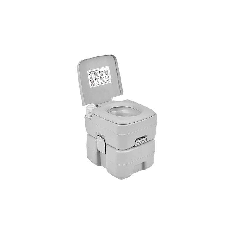 Toilette Chimique Portable Muvip - Dépôt 20L - Réservoir d'Eau 12L - Pompe Manuelle à Soufflet