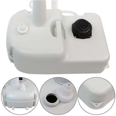 Lavabo portable Muvip avec réservoir de 17 L - Réservoir de savon de 3 L - Pompe à pied avec soufflet - Porte-serviettes inclus