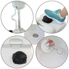 Lavabo portable Muvip avec réservoir de 17 L - Réservoir de savon de 3 L - Pompe à pied avec soufflet - Porte-serviettes inclus