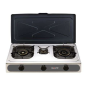 Muvip Grill Inox - Brûleur en Fonte - Brûleurs Amovibles - Base Antidérapante - Dimensions : 71X37X12,3 cm - Couleur Argent