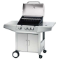 Barbecue Gaz Inox Muvip 4 Brûleurs - Structure Inox - 3 Brûleurs Centraux + 1 Brûleur Latéral - 2 Grilles Émaillées - Bac Latéra