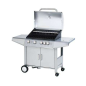 Barbecue Gaz Inox Muvip 5 Brûleurs - Structure Inox - 4 Brûleurs Centraux + 1 Brûleur Latéral - Grilles Émaillées - Bac Latéral