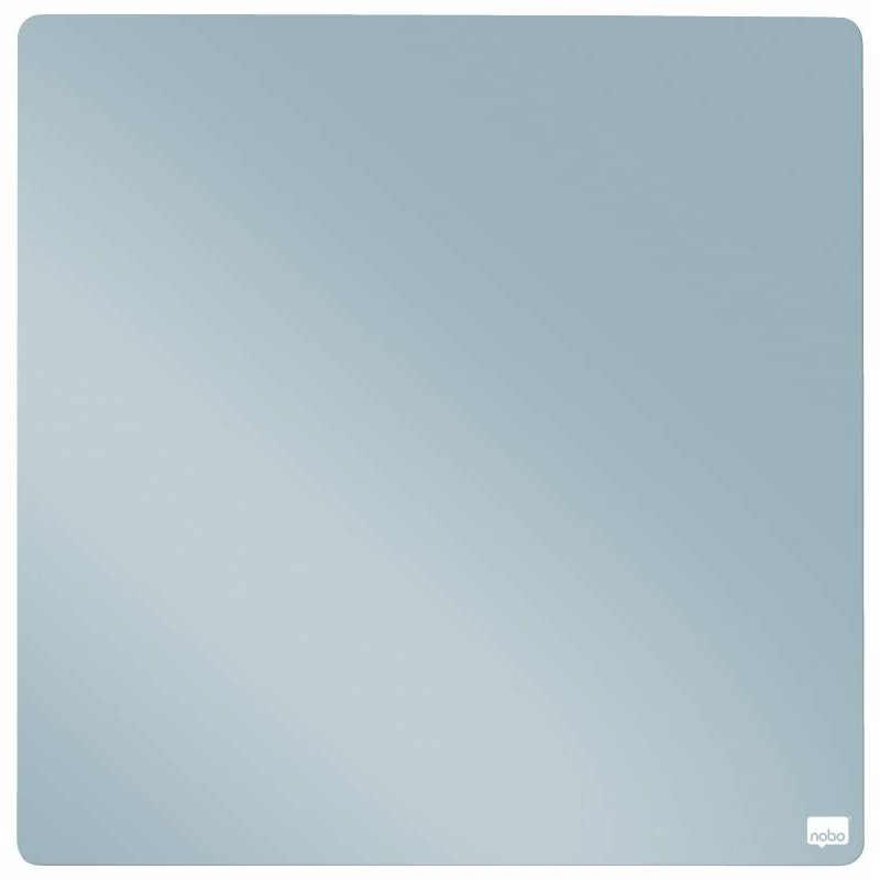 Nobo Petit Tableau Blanc Magnétique 360mmx360mm - Sans cadre - Carreaux effaçables à sec - Gris