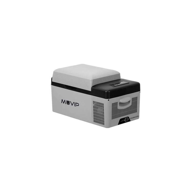 Réfrigérateur à compresseur portable Muvip 20L - Éclairage intérieur à LED - Protection de la batterie du véhicule - Température