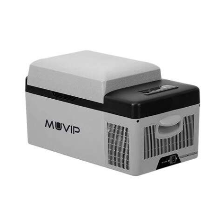 Réfrigérateur à compresseur portable Muvip 20L - Éclairage intérieur à LED - Protection de la batterie du véhicule - Température