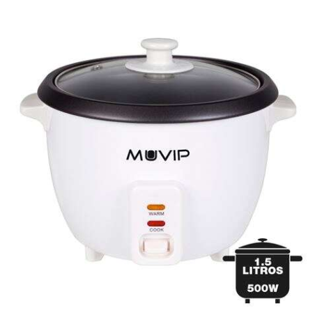 Cuiseur à Riz Muvip - Capacité 1,5 Litres - Puissance 500W - Système de Cuisson et de Chauffage - Récipient Intérieur en Alumini