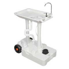 Support de douche portable Muvip - Capacité 30 litres - Conception à assemblage rapide - Comprend un porte-serviettes - Couleur