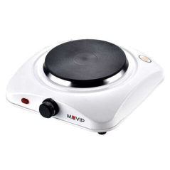 Cuisinière Électrique Muvip 1 Brûleur 1000W - 5 Niveaux de Puissance - Couleur Blanc