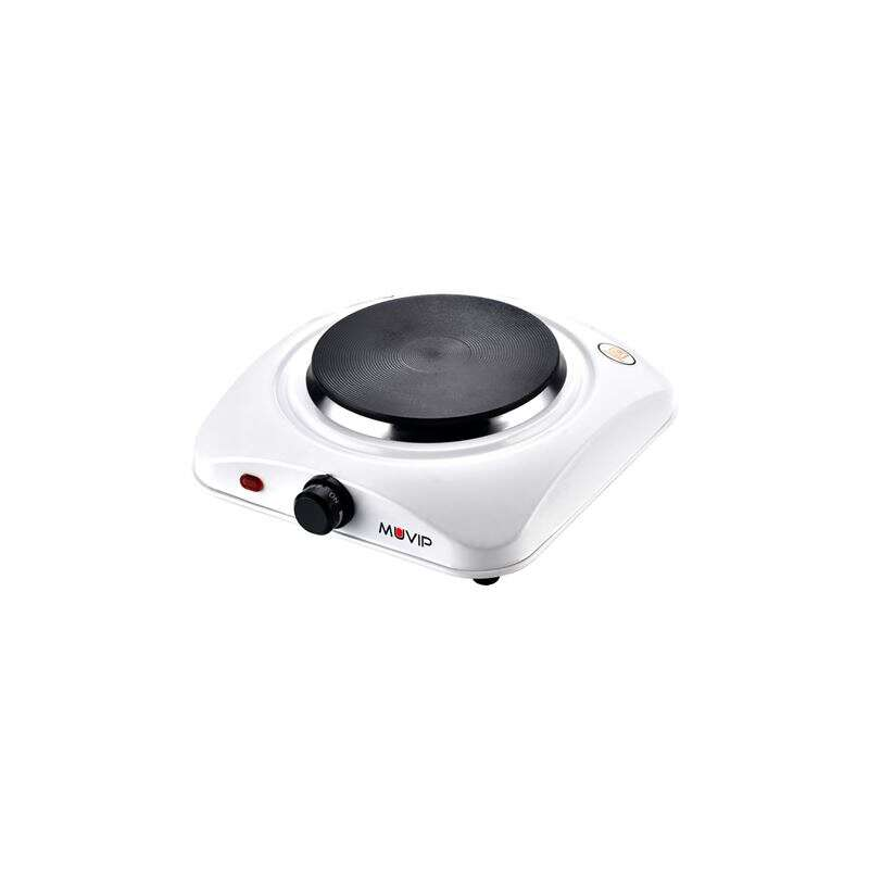 Cuisinière Électrique Muvip 1 Brûleur 1000W - 5 Niveaux de Puissance - Couleur Blanc