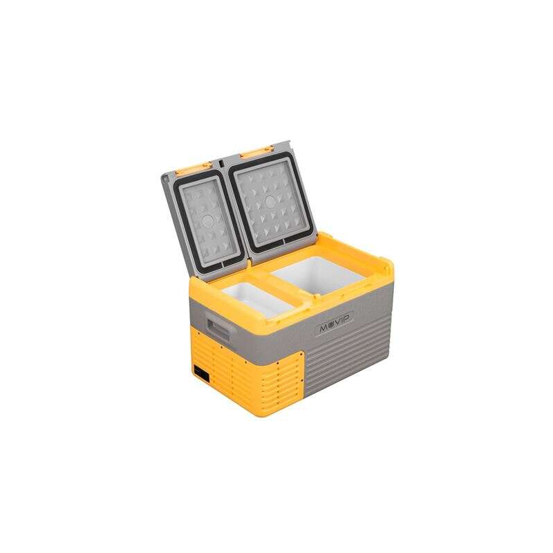 Réfrigérateur Portable Muvip avec Compresseur 24 Litres Double Zone - Compresseur Silencieux - Couleur Jaune