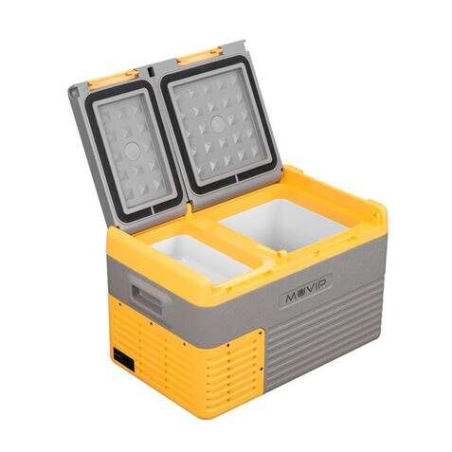 Réfrigérateur Portable Muvip avec Compresseur 24 Litres Double Zone - Compresseur Silencieux - Couleur Jaune