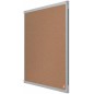 Tableau d'affichage en liège Nobo Essence 600 x 450 mm - Montage en angle - Dessus en liège - Cadre en aluminium anodisé