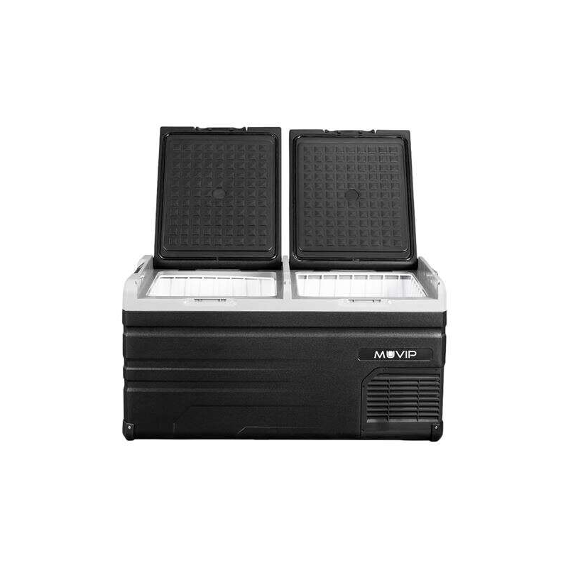 Réfrigérateur Portable Muvip avec Compresseur LG 107 Litres Double Zone - Double Porte - Compresseur Silencieux - Coloris Noir