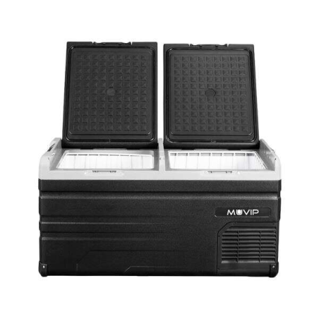 Réfrigérateur Portable Muvip avec Compresseur LG 107 Litres Double Zone - Double Porte - Compresseur Silencieux - Coloris Noir
