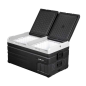 Réfrigérateur Portable Muvip avec Compresseur LG 107 Litres Double Zone - Double Porte - Compresseur Silencieux - Coloris Noir