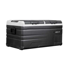 Réfrigérateur Portable Muvip avec Compresseur LG 107 Litres Double Zone - Double Porte - Compresseur Silencieux - Coloris Noir