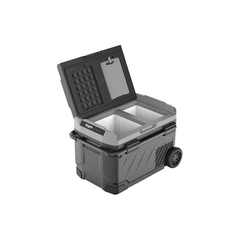 Réfrigérateur portatif à compresseur Muvip avec roulettes 40 litres 60W double zone - Compresseur silencieux - Couleur noir