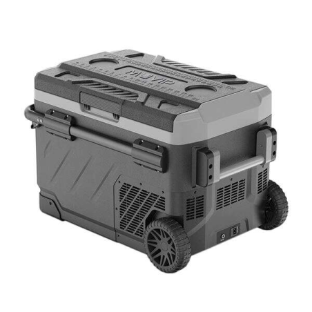 Réfrigérateur portatif à compresseur Muvip avec roulettes 40 litres 60W double zone - Compresseur silencieux - Couleur noir