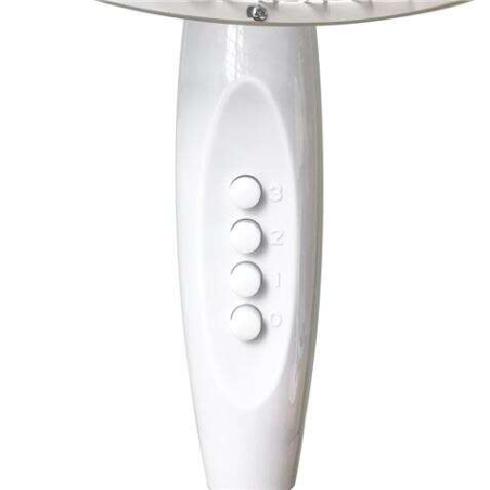 Ventilateur sur pied 40 cm 45 W blanc 3 vitesses base renforcée