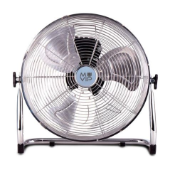 ventilateur de sol métal argent