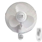 Ventilateur mural Muvip 45W 3 vitesses télécommande blanc