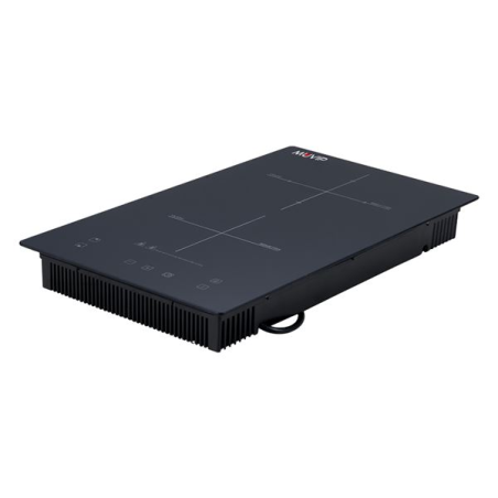 Cuisinière à induction double Muvip 2000 W - 10 niveaux de puissance - Convient pour encastré ou sur table - Minuterie - Contrôl
