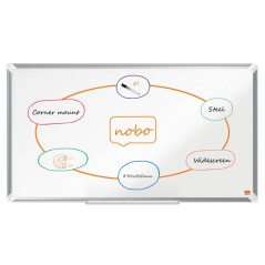 ✅ Nobo Premium Plus Tableau Magnétique Panoramique En Acier Laqué 890x500mm - Montage En Angle - Blanc couleur en stock