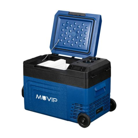 Réfrigérateur à compresseur portable Muvip Blue 22 litres - Température entre -20º/+20º - 60 W - Double zone - Poignées de trans