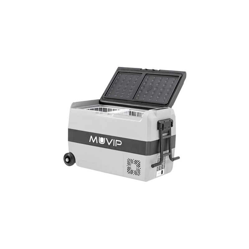 Réfrigérateur à compresseur portable Muvip 44 litres - Température entre -20º et +20º - 80 W - Double zone - Poignées de transpo