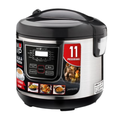 Autocuiseur électrique Muvip - 5 litres - 11 programmes disponibles - 900 W - Affichage LED - Acier inoxydable - Entièrement amo