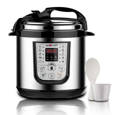 Autocuiseur électrique Muvip - 6 litres - 15 programmes disponibles - 1000 W - Affichage LED - Acier inoxydable - Entièrement am