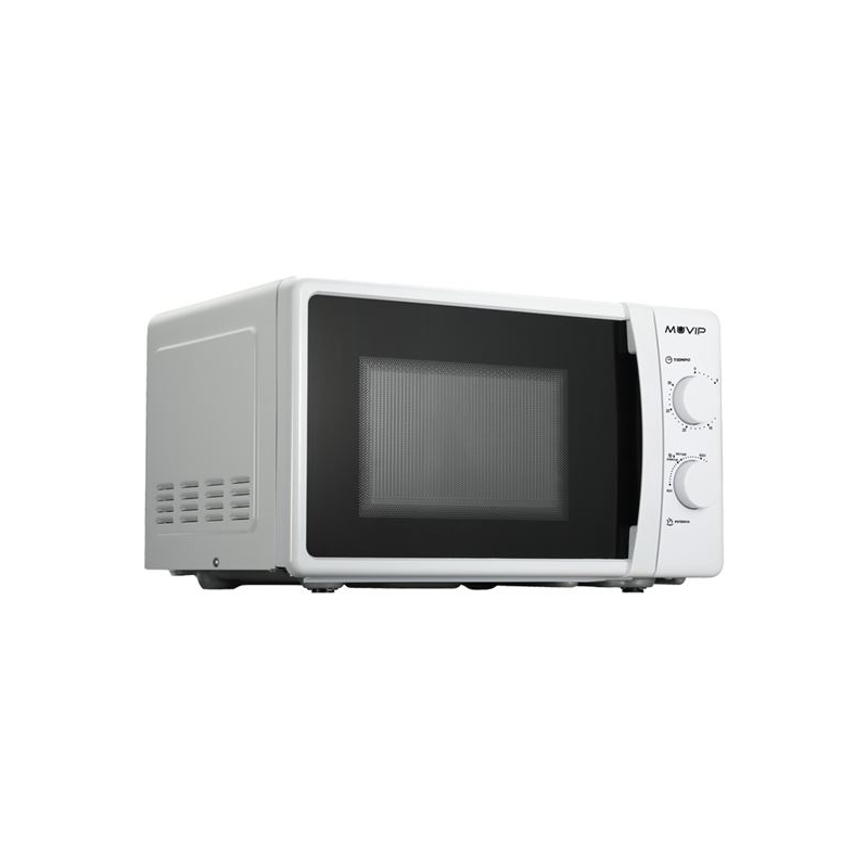 Micro-ondes Muvip - Capacité 20 L - Puissance 700 W - 6 niveaux de puissance - Minuterie 30 min - Décongélation - Blanc