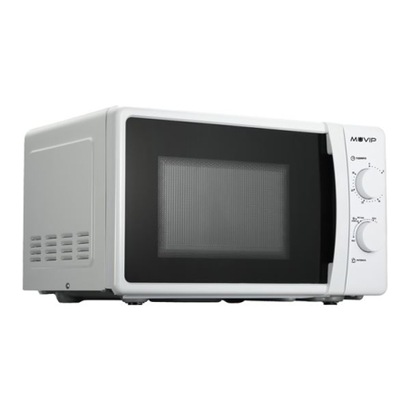 Micro-ondes Muvip - Capacité 20 L - Puissance 700 W - 6 niveaux de puissance - Minuterie 30 min - Décongélation - Blanc