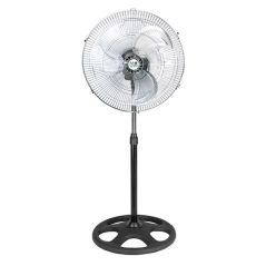 Ventilateur sur pied noir et argent