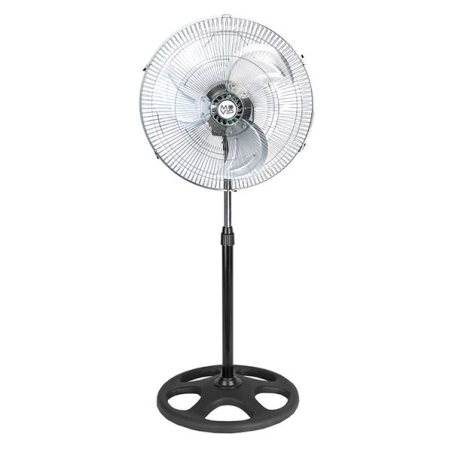 Ventilateur sur pied noir et argent