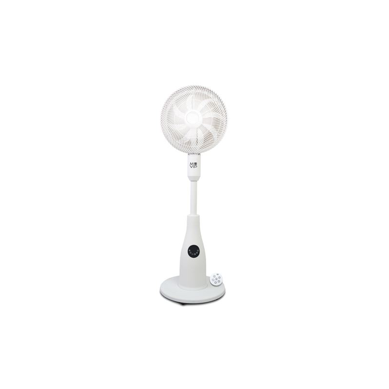 Ventilateur sur pied Muvip 80 W, 8 pales, brumisateur, blanc