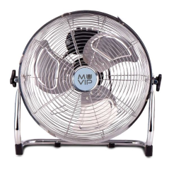 ventilateur sur pied en métal argenté Muvip